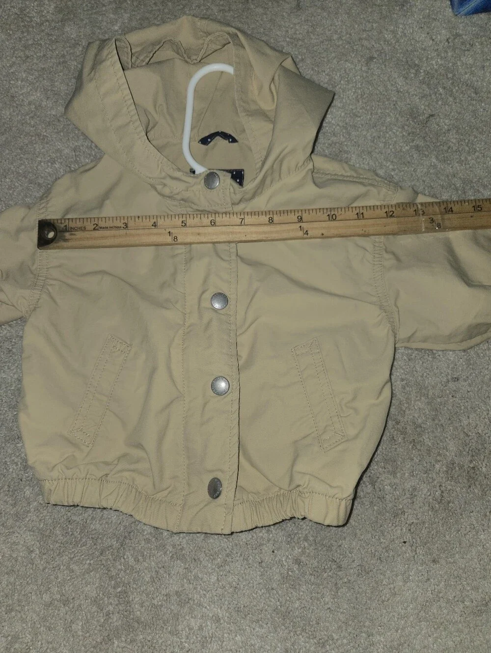 Vintage Baby Gap Hooded Windbreaker Jacket in Khaki